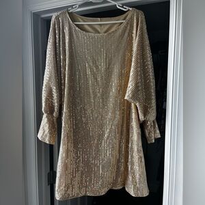 Harper & Lane Women's Gold Sequin Dress